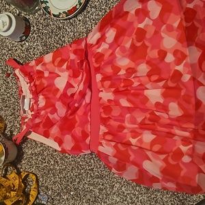 American Girl Red Hearts Ruffle Dress for Girls Size 7